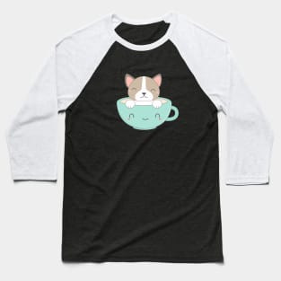 Kawaii and cute coffee puppy t-shirt Baseball T-Shirt